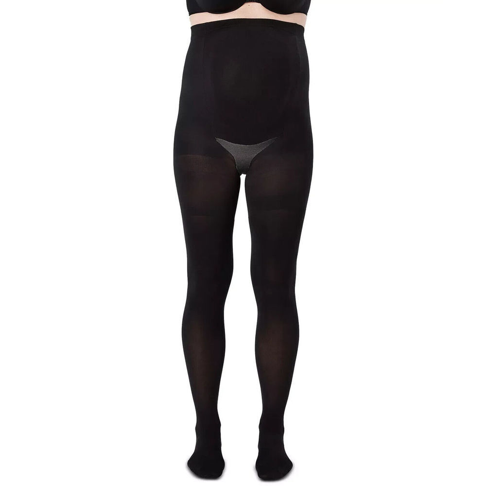 Women's Spanx Mama Maternity Mid Thigh Shaping Tights Very Black Size B